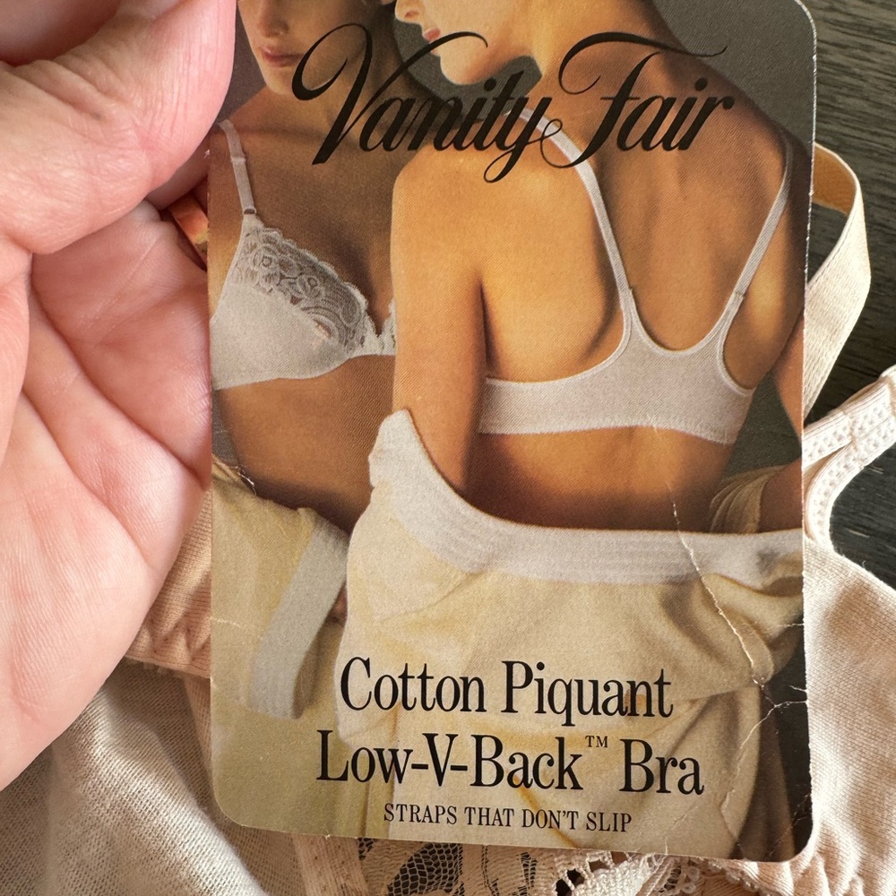 Vanity Fair Vintage 1990’s Cream Lace Underwire Demi Bra size 38C NWT - Picture 5 of 8